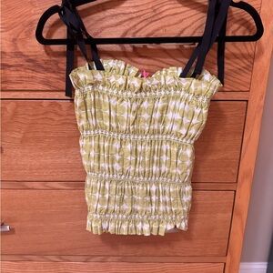 Bloom Olive and White Patterned Camisole